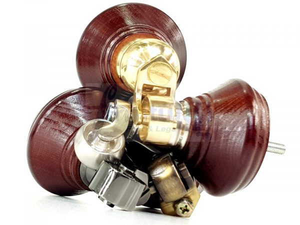 4 Wooden Furniture Sofa Legs & Castors M8(8mm) Replacment Chair Feet 120mm High - Image 4