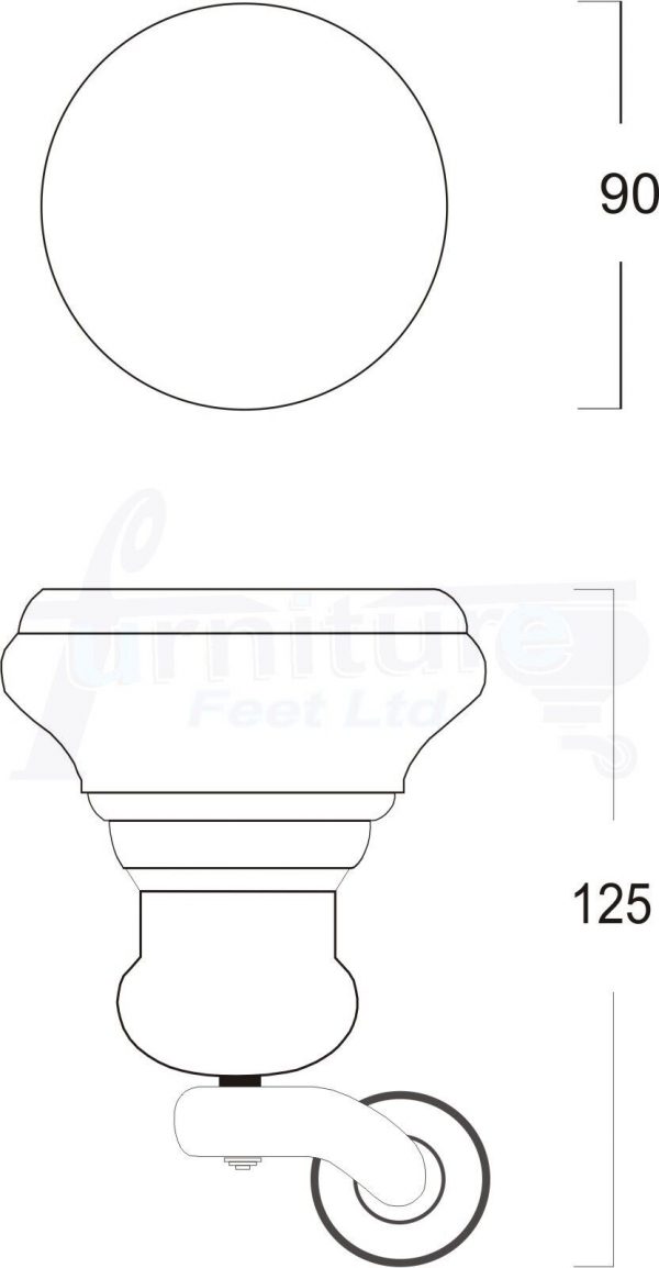 4 Wooden Furniture Sofa Legs M8(8mm) Replacment Chair Feet & Castors 120mm HIGH - Image 10
