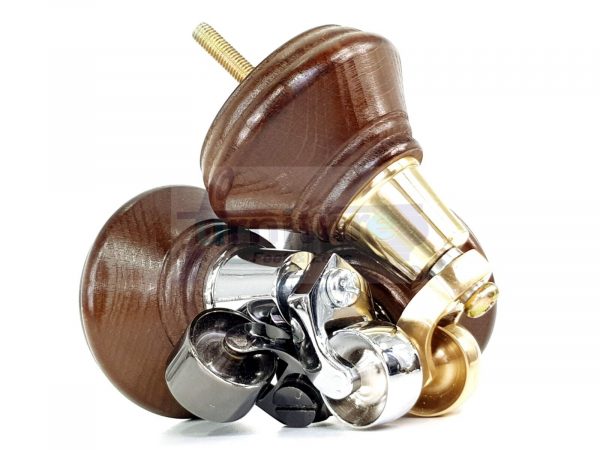 4 Wooden Furniture Sofa Legs M8(8mm) Replacment Chair Feet & Castors 120mm HIGH - Image 4