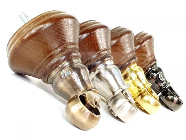 4 Wooden Furniture Sofa Legs M8(8mm) Replacment Chair Feet & Castors 120mm HIGH - Image 6
