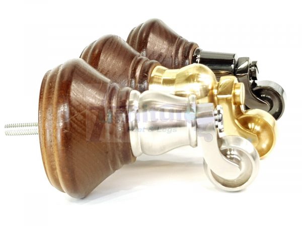 4 Wooden Furniture Sofa Legs M8(8mm) Replacment Chair Feet & Castors 120mm HIGH - Image 7