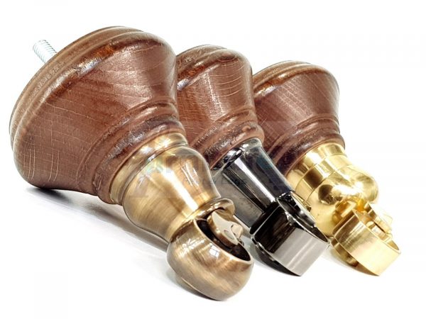 4 Wooden Furniture Sofa Legs M8(8mm) Replacment Chair Feet & Castors 120mm HIGH - Image 2