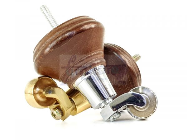4 Wooden Furniture Sofa Legs M8(8mm) Replacment Chair Feet & Castors 120mm HIGH - Image 6