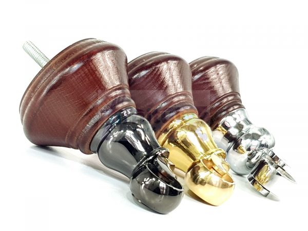 4 Wooden Furniture Sofa Legs M8(8mm) Replacment Chair Feet & Castors 120mm HIGH - Image 5