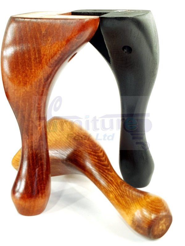4 Wooden Traditional Queen Anne Furniture Legs 200mm Sofa Chair Beds (Self-Fix) - Image 6