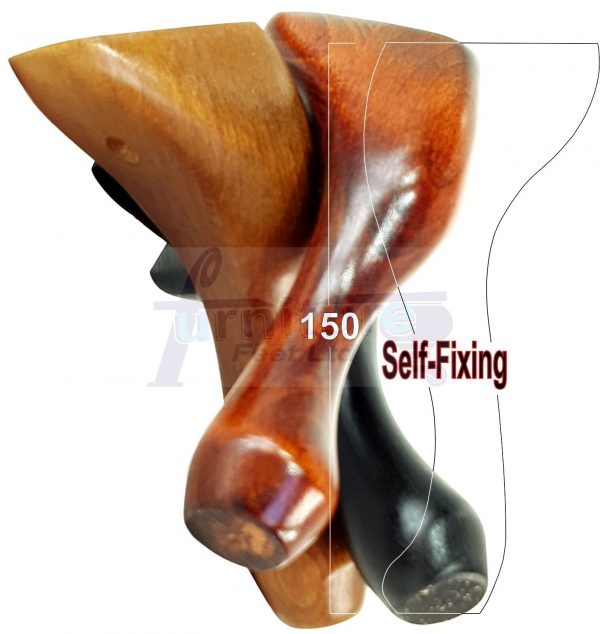 4 Wooden Traditional Queen Anne Furniture Legs 250mm Sofa Chair Beds (Self-Fix) - Image 11