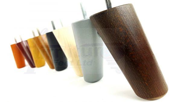 4x ANGLED WOODEN SETTEE LEGS 125mm High SOFA FURNITURE REPLACEMENT FEET M8(8mm) - Image 3