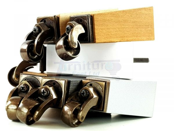 4x ANTIQUE CASTOR LEGS 175mm High CHAIR REPLACEMENT SOFA FURNITURE FEET M8(8mm) - Image 5