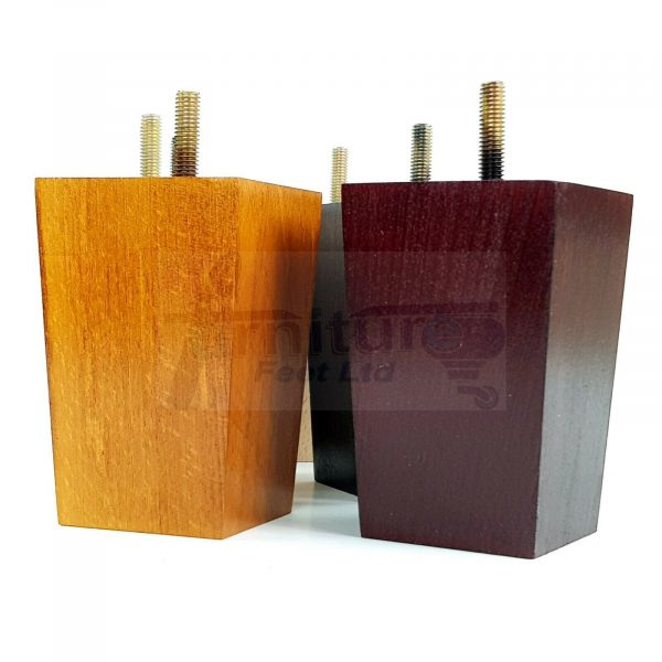 4x BLOCK WOOD REPLACEMENT FURNITURE SOFA LEGS M8(8mm) SETTEE FEET 100mm HIGH - Image 4