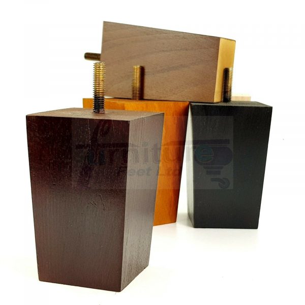 4x BLOCK WOOD REPLACEMENT FURNITURE SOFA LEGS M8(8mm) SETTEE FEET 100mm HIGH - Image 6