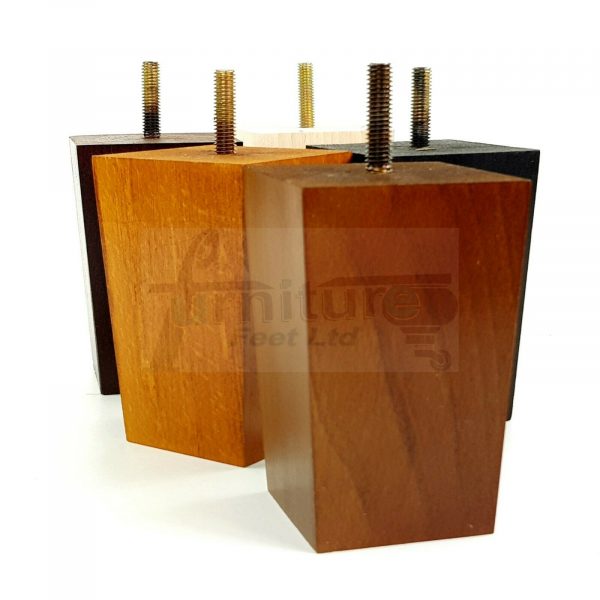 4x BLOCK WOOD REPLACEMENT FURNITURE SOFA LEGS M8(8mm) SETTEE FEET 100mm HIGH - Image 7