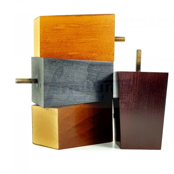 4x BLOCK WOOD REPLACEMENT FURNITURE SOFA LEGS M8(8mm) SETTEE FEET 100mm HIGH - Image 8