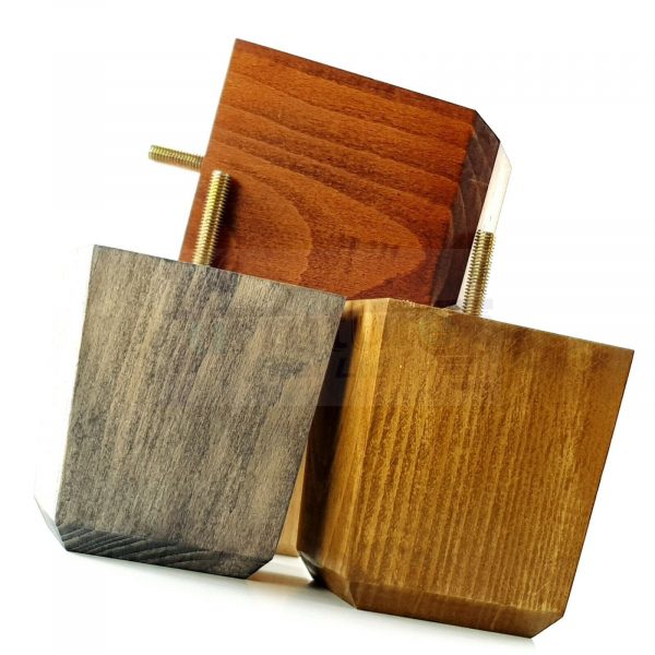 4x BLOCK WOOD SOFA LEGS 100mm High CHAIR FURNITURE REPLACEMENT FEET M8(8mm) - Image 10