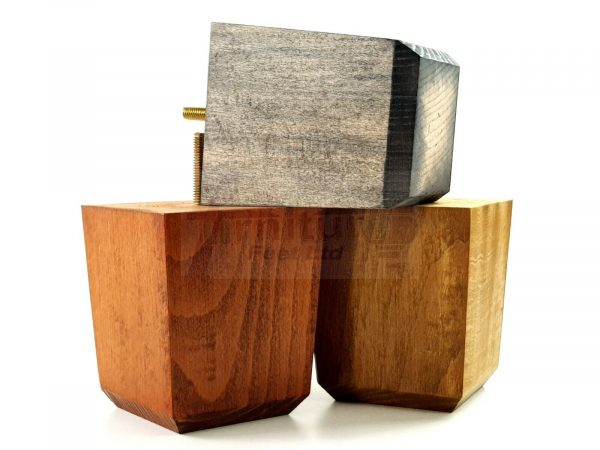4x BLOCK WOOD SOFA LEGS 100mm High CHAIR FURNITURE REPLACEMENT FEET M8(8mm) - Image 5