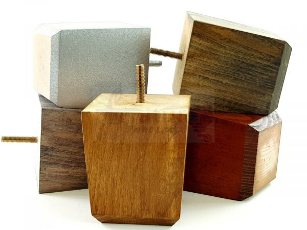 4x BLOCK WOOD SOFA LEGS 100mm High CHAIR FURNITURE REPLACEMENT FEET M8(8mm) - Image 6