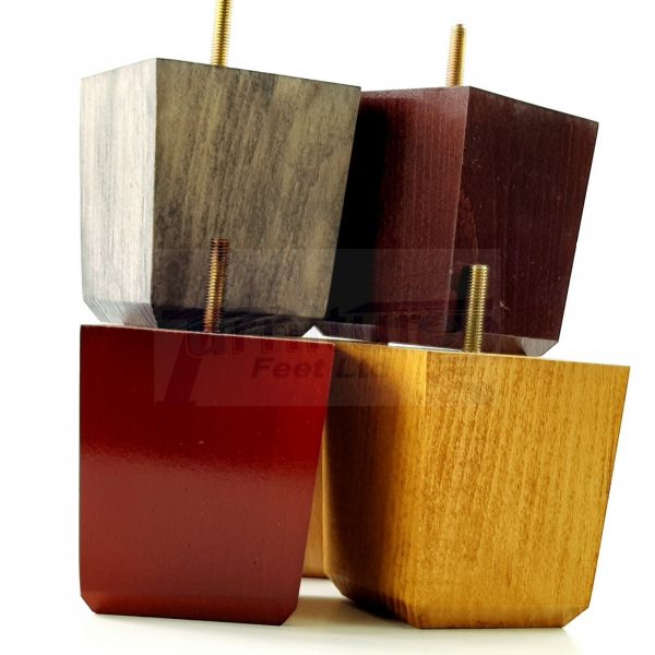 4x BLOCK WOOD SOFA LEGS 100mm High CHAIR FURNITURE REPLACEMENT FEET M8(8mm) - Image 9