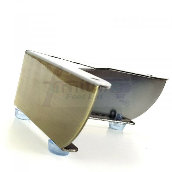 4x Antique Brass Cabinet Furniture Sofa Feet Metal Corner Chair Legs 50mm High Pre-Drilled for Screws - Image 4