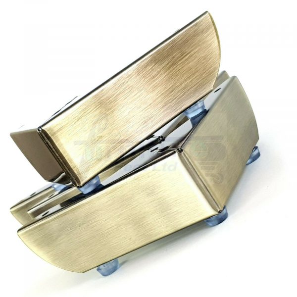 4x Antique Brass Cabinet Furniture Sofa Feet Metal Corner Chair Legs 50mm High Pre-Drilled for Screws - Image 6