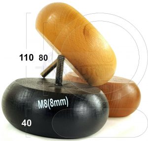 4x BUN WOOD FURNITURE CHAIR LEGS 40mm High SETTEE REPLACEMENT SOFA FEET M8(8mm)
