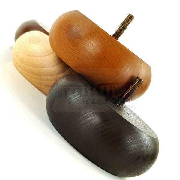4x BUN WOOD FURNITURE CHAIR LEGS 40mm High SETTEE REPLACEMENT SOFA FEET M8(8mm) - Image 4