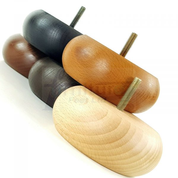 4x BUN WOOD FURNITURE CHAIR LEGS 40mm High SETTEE REPLACEMENT SOFA FEET M8(8mm) - Image 5