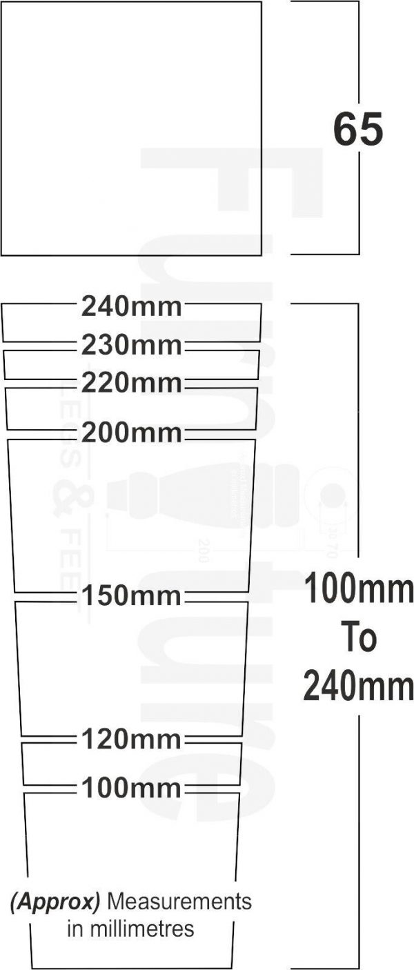 4x Block Wood Replacement Furniture Sofa Legs M8 Chair, Sofa, Settee Feet 230mm - Image 12