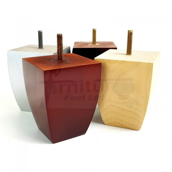 4x CHAIR REPLACEMENT BLOCK WOODEN SETTEE LEGS 100mm High FURNITURE FEET M8(8mm) - Image 5