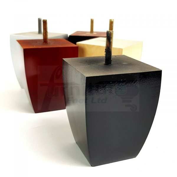 4x CHAIR REPLACEMENT BLOCK WOODEN SETTEE LEGS 100mm High FURNITURE FEET M8(8mm) - Image 6