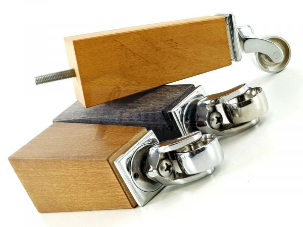 4x CHROME CASTOR LEGS 175mm High CHAIR REPLACEMENT SETTEE FURNITURE FEET M8(8mm) - Image 5