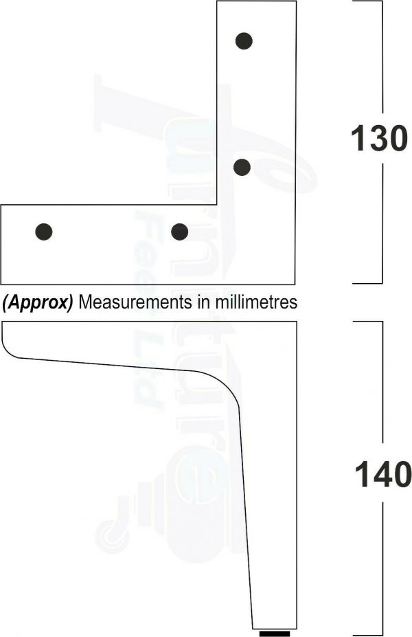 4x METAL CHAIR FURNITURE SOFA LEG 140mm High REPLACEMENT SETTEE FEET (Pre-Drill) - Image 2