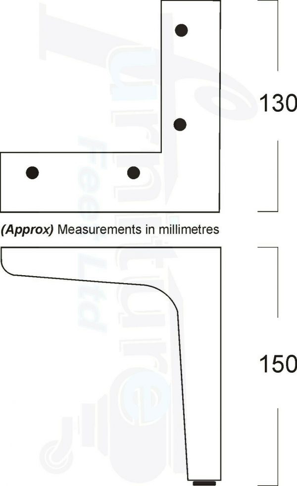 4x METAL CHAIR FURNITURE SOFA LEG 150mm High REPLACEMENT SETTEE FEET (Pre-Drill) - Image 2