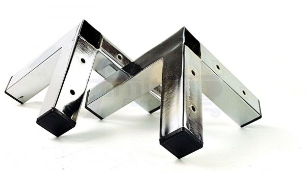 4x Metal Chair Corner Furniture Sofa Leg 155mm High Replacment Cabinet Feet Pre-Drill for Screws - Image 4