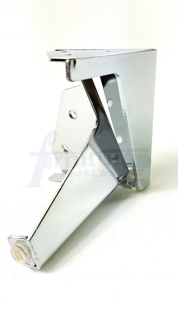 4x METAL FURNITURE LEGS 100mm HIGH SELF-FIXING FEET FOR SOFA CHAIR CABINETS BED - Image 5