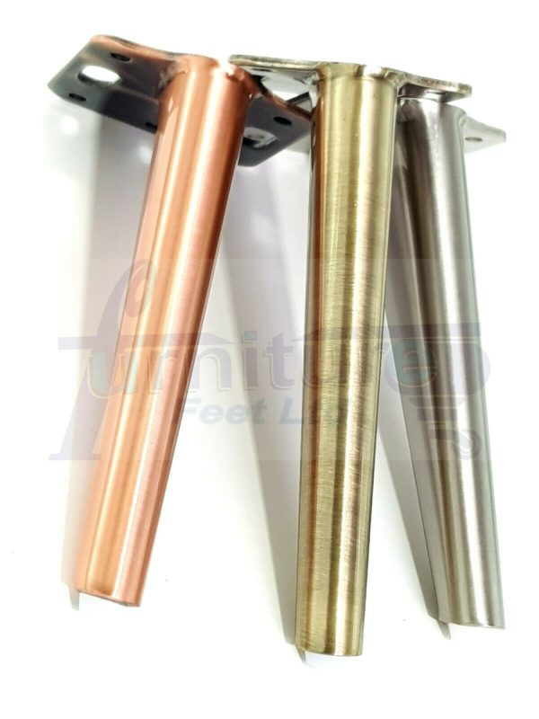 4x METAL FURNITURE LEGS 155mm HIGH SELF-FIXING FEET FOR SOFA CHAIR CABINETS BED - Image 7