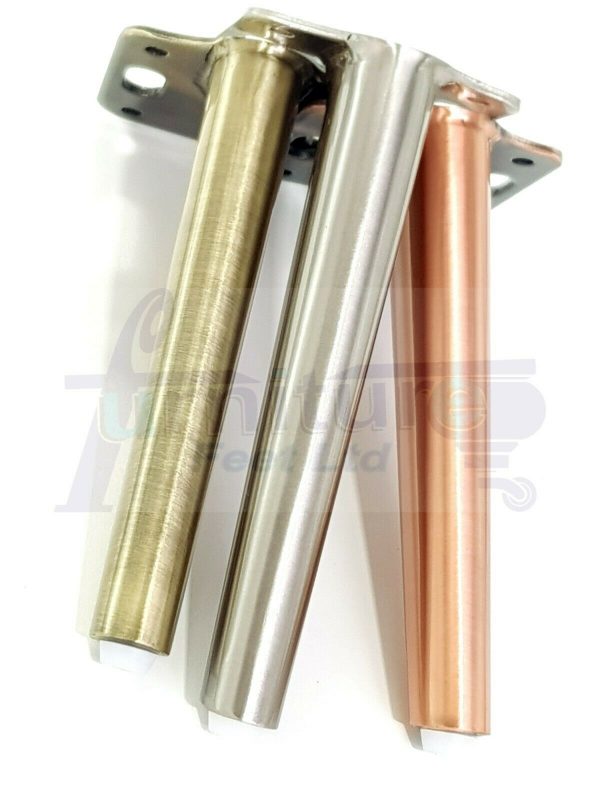 4x METAL FURNITURE LEGS 155mm HIGH SELF-FIXING FEET FOR SOFA CHAIR CABINETS BED - Image 8