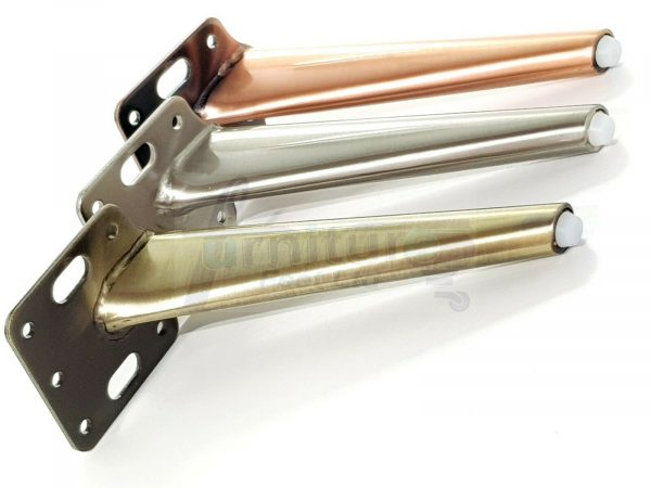 4x METAL FURNITURE LEGS 155mm HIGH SELF-FIXING FEET FOR SOFA CHAIR CABINETS BED - Image 9