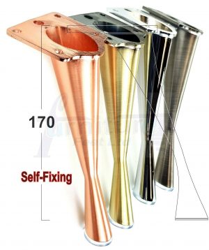 4x Metal Furniture Legs 170mm High Self-Fix for Screws Modern Feet Sofa Chair Cabinet Bed