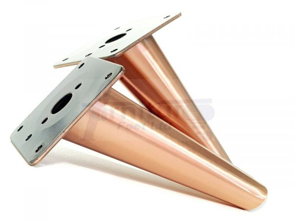 4x METAL FURNITURE LEGS 180mm HIGH SELF-FIXING FEET FOR SOFA CHAIR CABINETS BED - Image 3