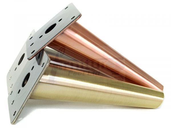 4x METAL FURNITURE LEGS 180mm HIGH SELF-FIXING FEET FOR SOFA CHAIR CABINETS BED - Image 6