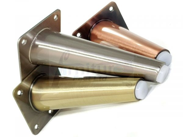 4x METAL FURNITURE LEGS 180mm HIGH SELF-FIXING FEET FOR SOFA CHAIR CABINETS BED - Image 9