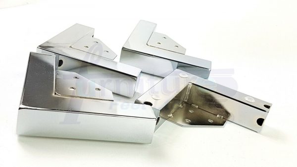4x METAL FURNITURE LEGS 40mm HIGH SELF-FIXING FEET FOR SOFA CHAIR CABINETS BEDS - Image 10