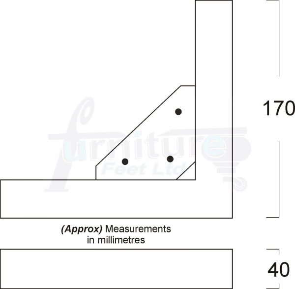4x METAL FURNITURE LEGS 40mm HIGH SELF-FIXING FEET FOR SOFA CHAIR CABINETS BEDS - Image 2