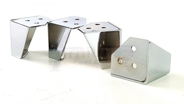 4x METAL FURNITURE LEGS 60mm HIGH SELF-FIXING FEET FOR SOFA CHAIR CABINETS BEDS - Image 7