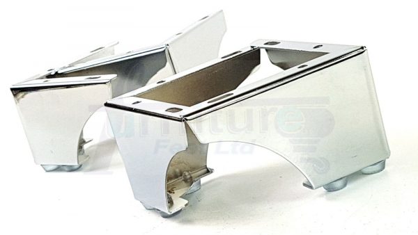 4x METAL FURNITURE LEGS 70mm HIGH SELF-FIXING FEET FOR SOFA CHAIR CABINETS BED - Image 10
