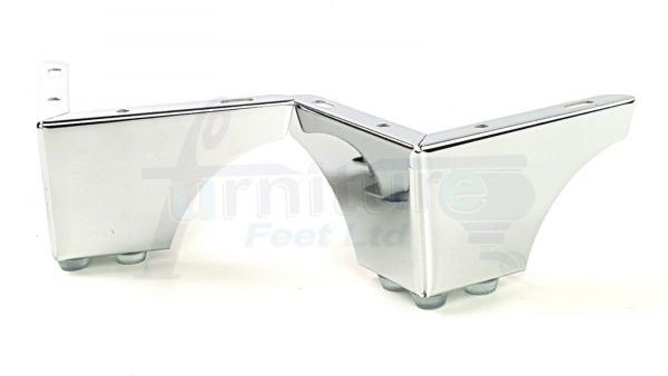 4x METAL FURNITURE LEGS 70mm HIGH SELF-FIXING FEET FOR SOFA CHAIR CABINETS BED - Image 3