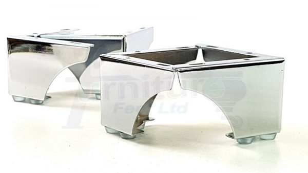 4x METAL FURNITURE LEGS 70mm HIGH SELF-FIXING FEET FOR SOFA CHAIR CABINETS BED - Image 9