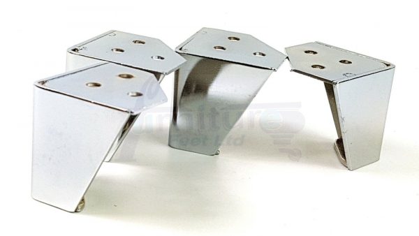 4x METAL FURNITURE LEGS 90mm HIGH SELF-FIXING FEET FOR SOFA CHAIR CABINETS BEDS - Image 10
