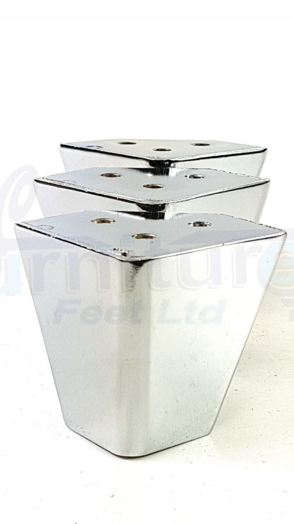 4x METAL FURNITURE LEGS 90mm HIGH SELF-FIXING FEET FOR SOFA CHAIR CABINETS BEDS - Image 11