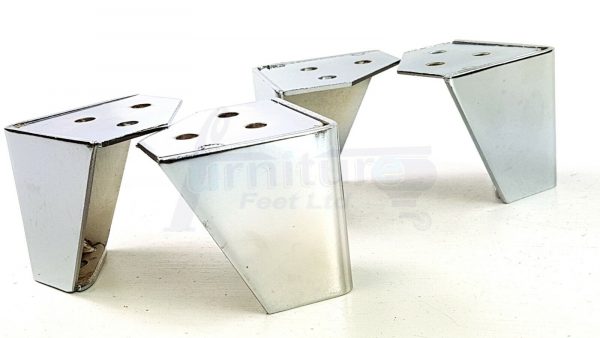 4x METAL FURNITURE LEGS 90mm HIGH SELF-FIXING FEET FOR SOFA CHAIR CABINETS BEDS - Image 8