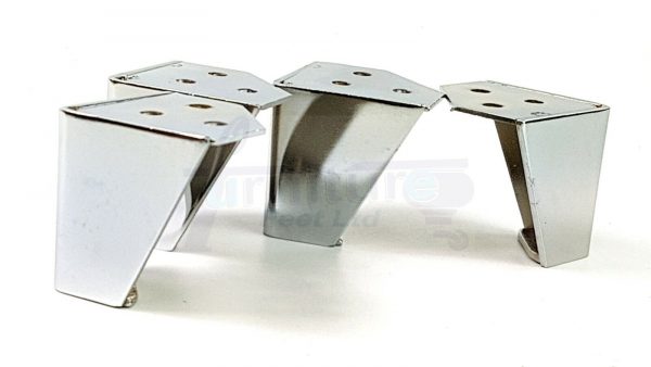 4x METAL FURNITURE LEGS 90mm HIGH SELF-FIXING FEET FOR SOFA CHAIR CABINETS BEDS - Image 9